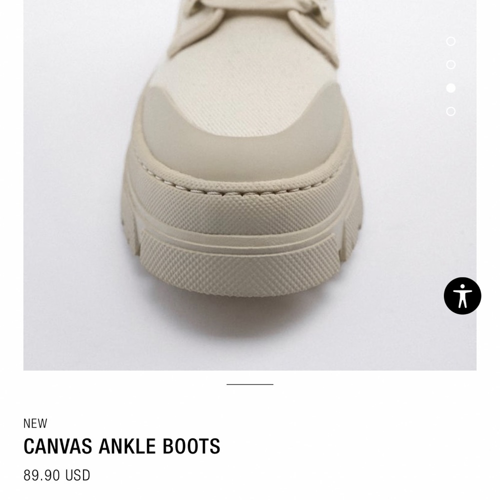 Zara Canvas Boot With Lug Sole - image 3